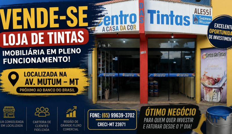 Comercio em andamento á venda -Casa de tinta no centro