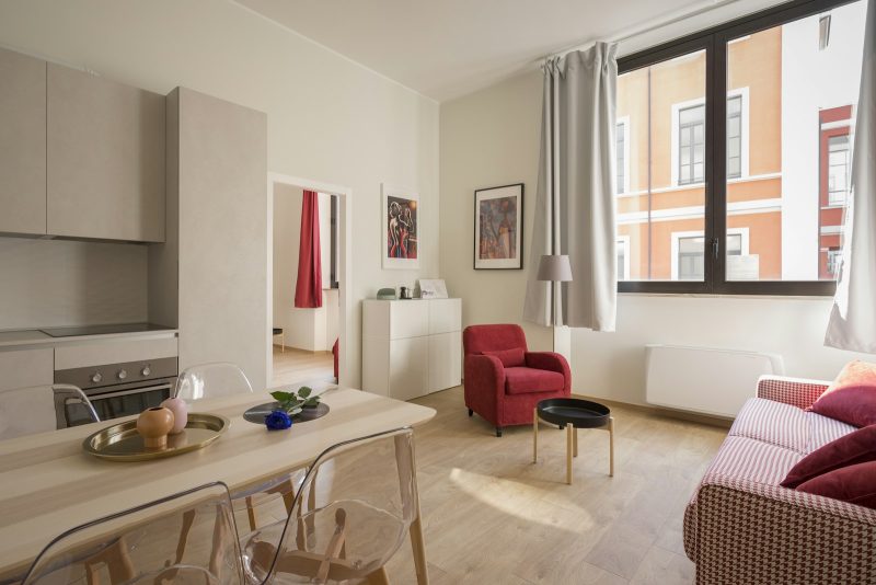 Apartamento de dois quartos no centro